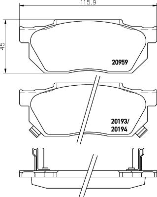 DON PCP1536 - Kit pastiglie freno, Freno a disco autozon.pro