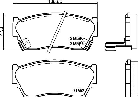 DON PCP1577 - Kit pastiglie freno, Freno a disco autozon.pro