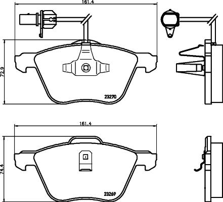 DON PCP1661 - Kit pastiglie freno, Freno a disco autozon.pro