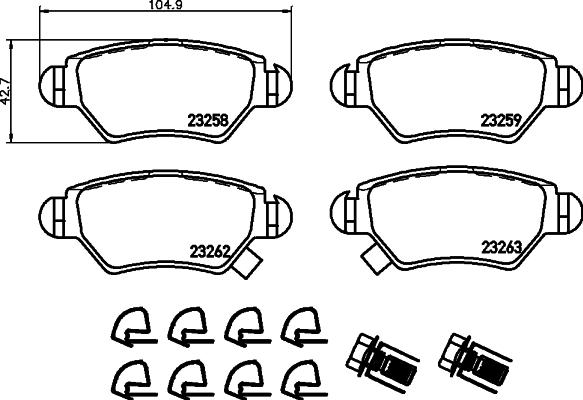 DON PCP1059 - Kit pastiglie freno, Freno a disco autozon.pro