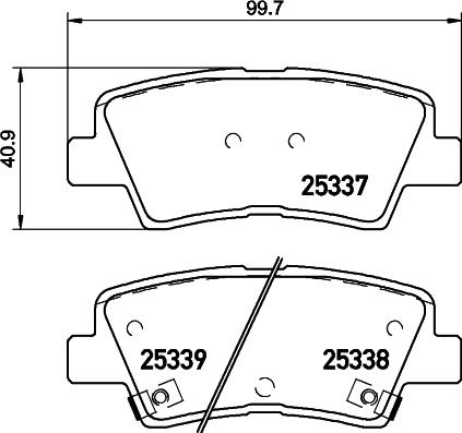 DON PCP1053 - Kit pastiglie freno, Freno a disco autozon.pro