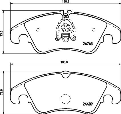 DON PCP1032 - Kit pastiglie freno, Freno a disco autozon.pro