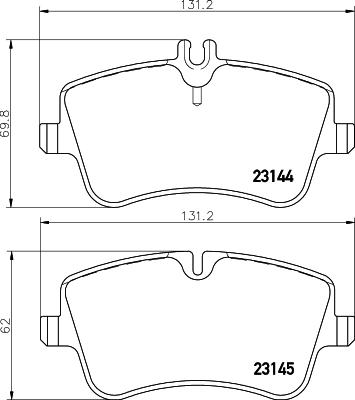 DON PCP1025 - Kit pastiglie freno, Freno a disco autozon.pro