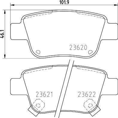 DON PCP1076 - Kit pastiglie freno, Freno a disco autozon.pro