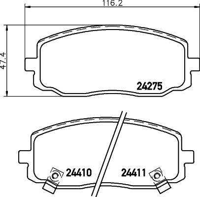 DON PCP1195 - Kit pastiglie freno, Freno a disco autozon.pro