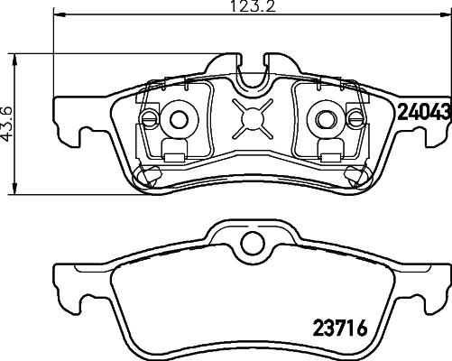 DON PCP1141 - Kit pastiglie freno, Freno a disco autozon.pro