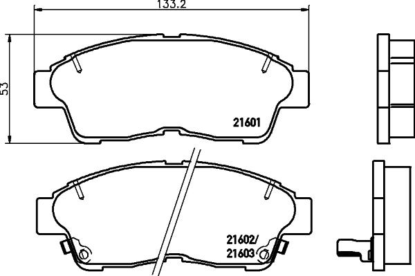 DON PCP1168 - Kit pastiglie freno, Freno a disco autozon.pro