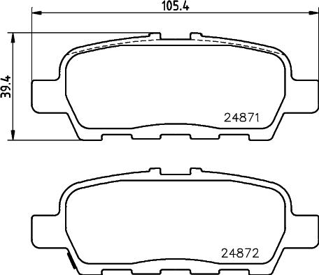 HELLA PAGID 8DB355033491 - Kit pastiglie freno, Freno a disco autozon.pro