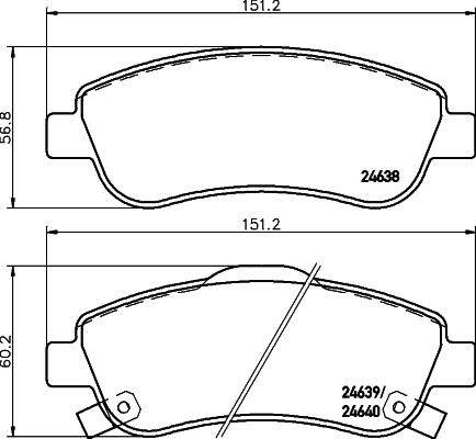 DON PCP1162 - Kit pastiglie freno, Freno a disco autozon.pro