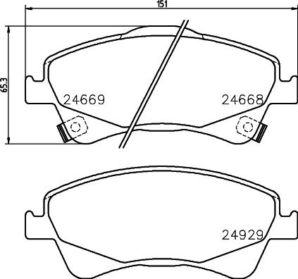 DON PCP1106 - Kit pastiglie freno, Freno a disco autozon.pro