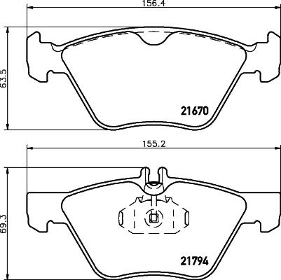 DON PCP1131 - Kit pastiglie freno, Freno a disco autozon.pro