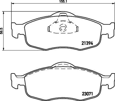 DON PCP1396 - Kit pastiglie freno, Freno a disco autozon.pro