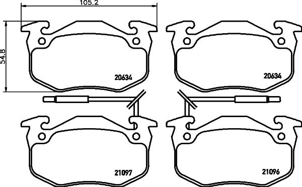 DON PCP1353 - Kit pastiglie freno, Freno a disco autozon.pro