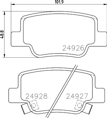 DON PCP1362 - Kit pastiglie freno, Freno a disco autozon.pro