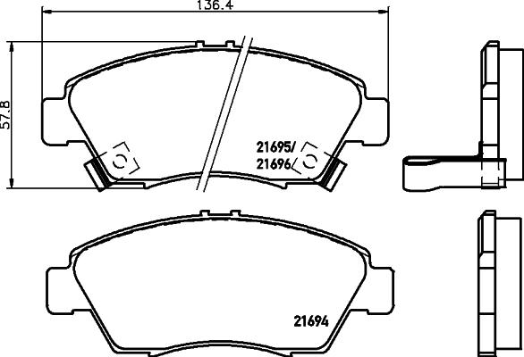 DON PCP1308 - Kit pastiglie freno, Freno a disco autozon.pro