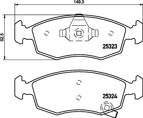 DON PCP1321 - Kit pastiglie freno, Freno a disco autozon.pro