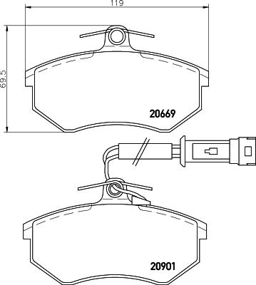 DON PCP1322 - Kit pastiglie freno, Freno a disco autozon.pro