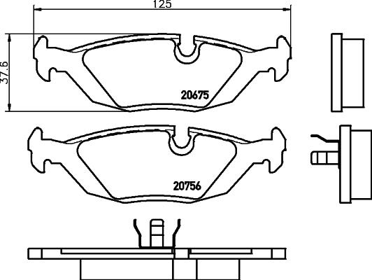 DON PCP1372 - Kit pastiglie freno, Freno a disco autozon.pro