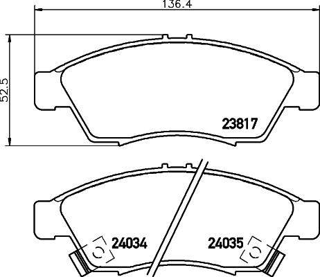 DON PCP1295 - Kit pastiglie freno, Freno a disco autozon.pro