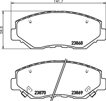 DON PCP1296 - Kit pastiglie freno, Freno a disco autozon.pro