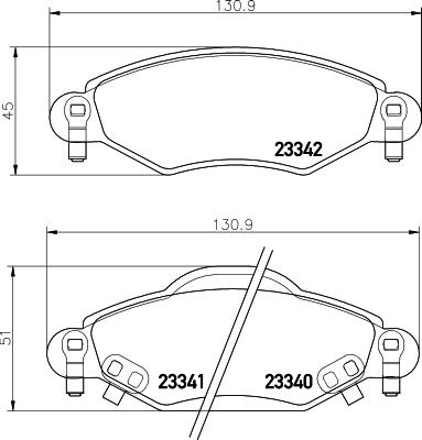 DON PCP1291 - Kit pastiglie freno, Freno a disco autozon.pro