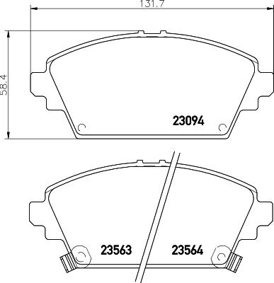 DON PCP1246 - Kit pastiglie freno, Freno a disco autozon.pro