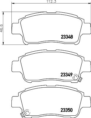 DON PCP1259 - Kit pastiglie freno, Freno a disco autozon.pro