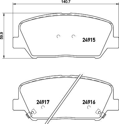 DON PCP1251 - Kit pastiglie freno, Freno a disco autozon.pro