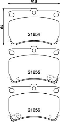 DON PCP1253 - Kit pastiglie freno, Freno a disco autozon.pro