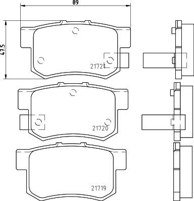 DON PCP1217 - Kit pastiglie freno, Freno a disco autozon.pro