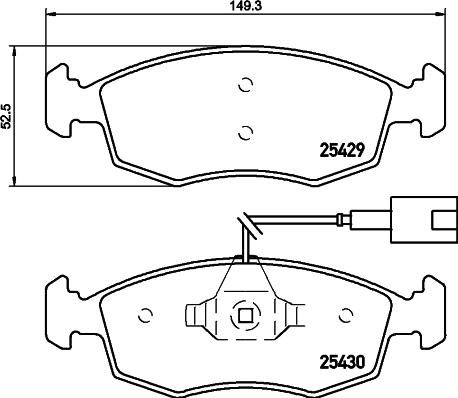 DON PCP1288 - Kit pastiglie freno, Freno a disco autozon.pro