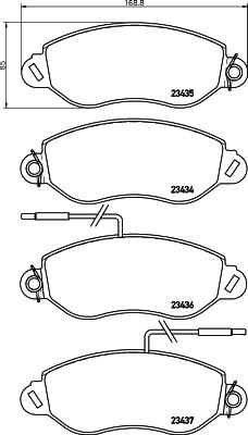 DON PCP1702 - Kit pastiglie freno, Freno a disco autozon.pro