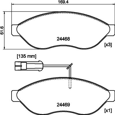 DON PCP2084 - Kit pastiglie freno, Freno a disco autozon.pro