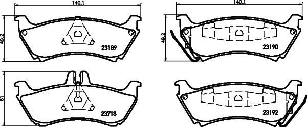 DON PCP2203 - Kit pastiglie freno, Freno a disco autozon.pro