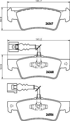 DON PCP2238 - Kit pastiglie freno, Freno a disco autozon.pro