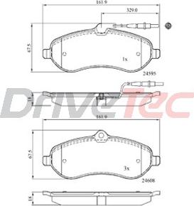 DriveTec DPAD1995 - Kit pastiglie freno, Freno a disco autozon.pro