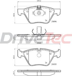 DriveTec DPAD1956 - Kit pastiglie freno, Freno a disco autozon.pro