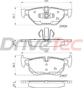 DriveTec DPAD1915 - Kit pastiglie freno, Freno a disco autozon.pro