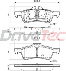 DriveTec DPAD1912 - Kit pastiglie freno, Freno a disco autozon.pro