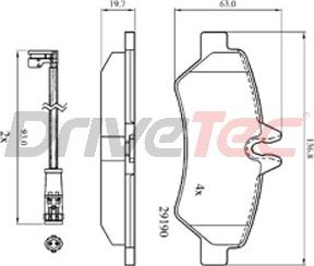 DriveTec DPAD1983 - Kit pastiglie freno, Freno a disco autozon.pro