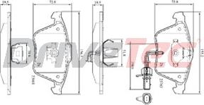 DriveTec DPAD1922 - Kit pastiglie freno, Freno a disco autozon.pro