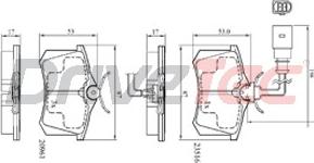 DriveTec DPAD1556 - Kit pastiglie freno, Freno a disco autozon.pro