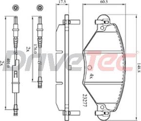 DriveTec DPAD1654 - Kit pastiglie freno, Freno a disco autozon.pro