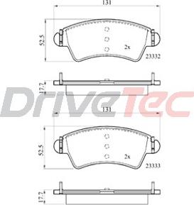 DriveTec DPAD1846 - Kit pastiglie freno, Freno a disco autozon.pro