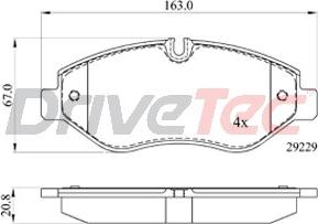 DriveTec DPAD2039 - Kit pastiglie freno, Freno a disco autozon.pro