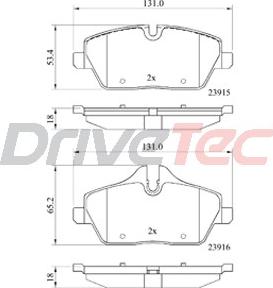 DriveTec DPAD2186 - Kit pastiglie freno, Freno a disco autozon.pro