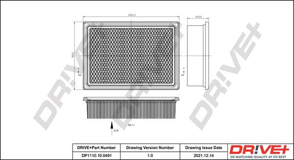 Dr!ve+ DP1110.10.0491 - Filtro aria autozon.pro