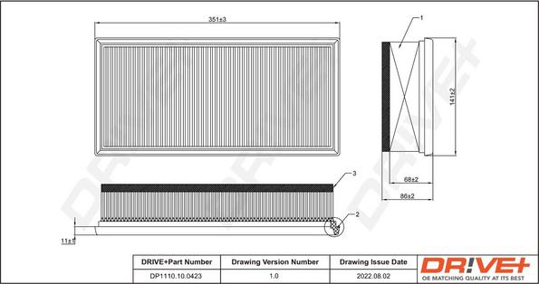 Dr!ve+ DP1110.10.0423 - Filtro aria autozon.pro