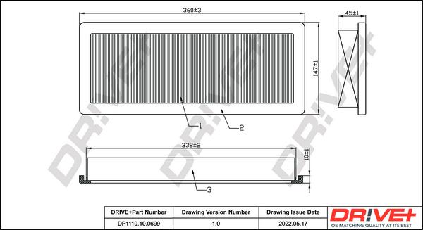 Dr!ve+ DP1110.10.0699 - Filtro aria autozon.pro