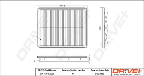 Dr!ve+ DP1110.10.0650 - Filtro aria autozon.pro